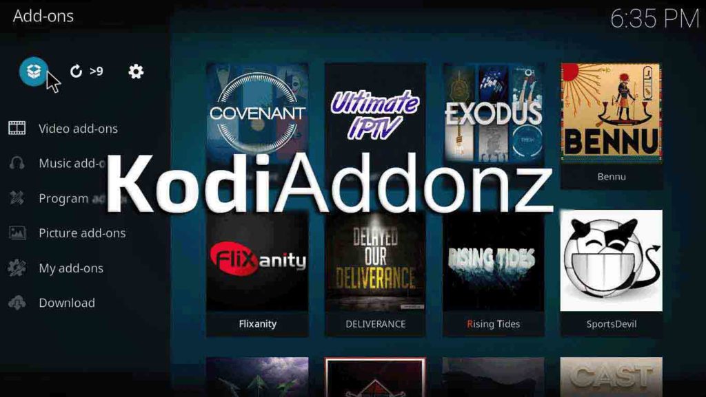 how to install gaia kodi on jarvis version 16 or higher