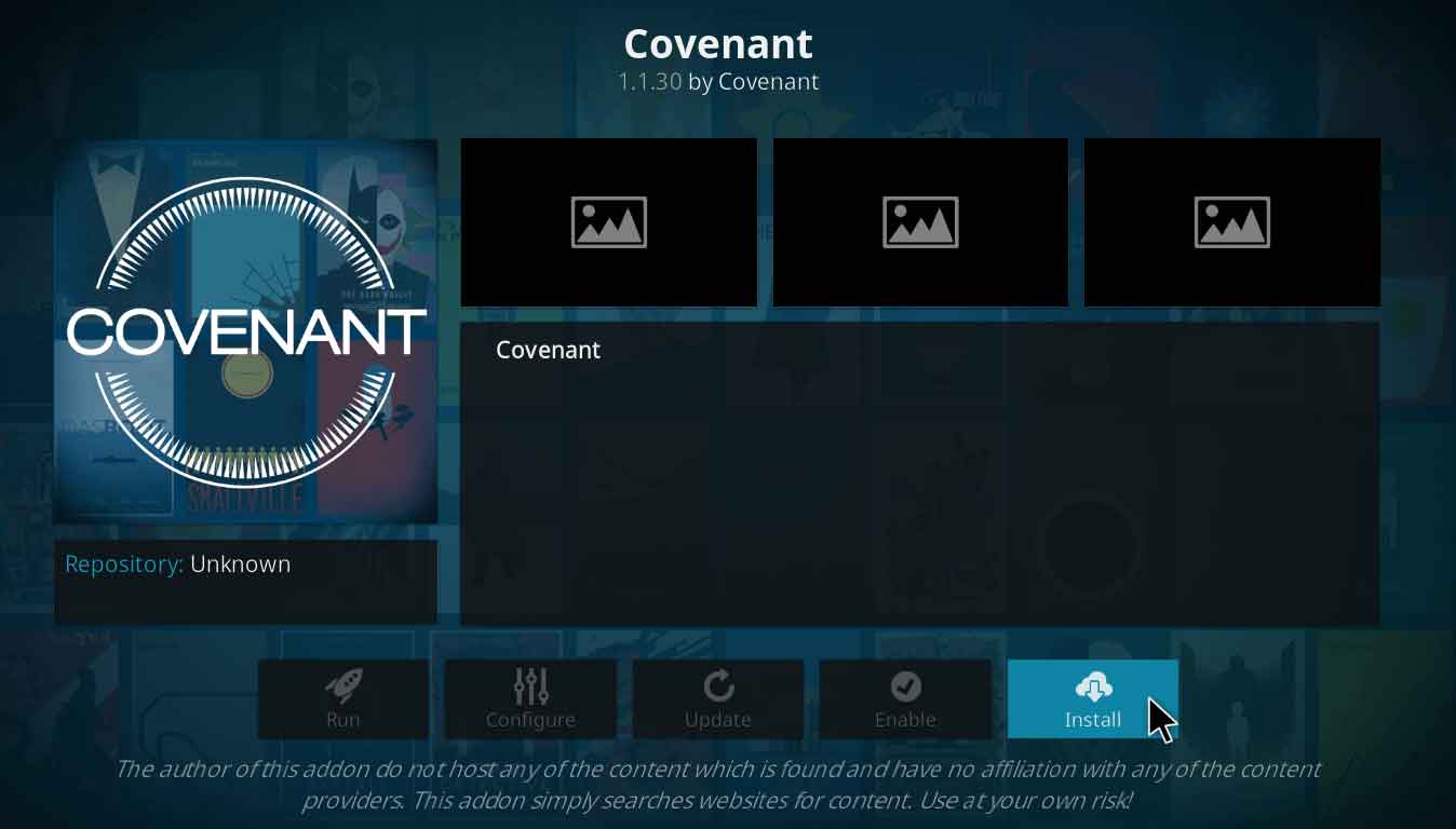 covenant kodi setup