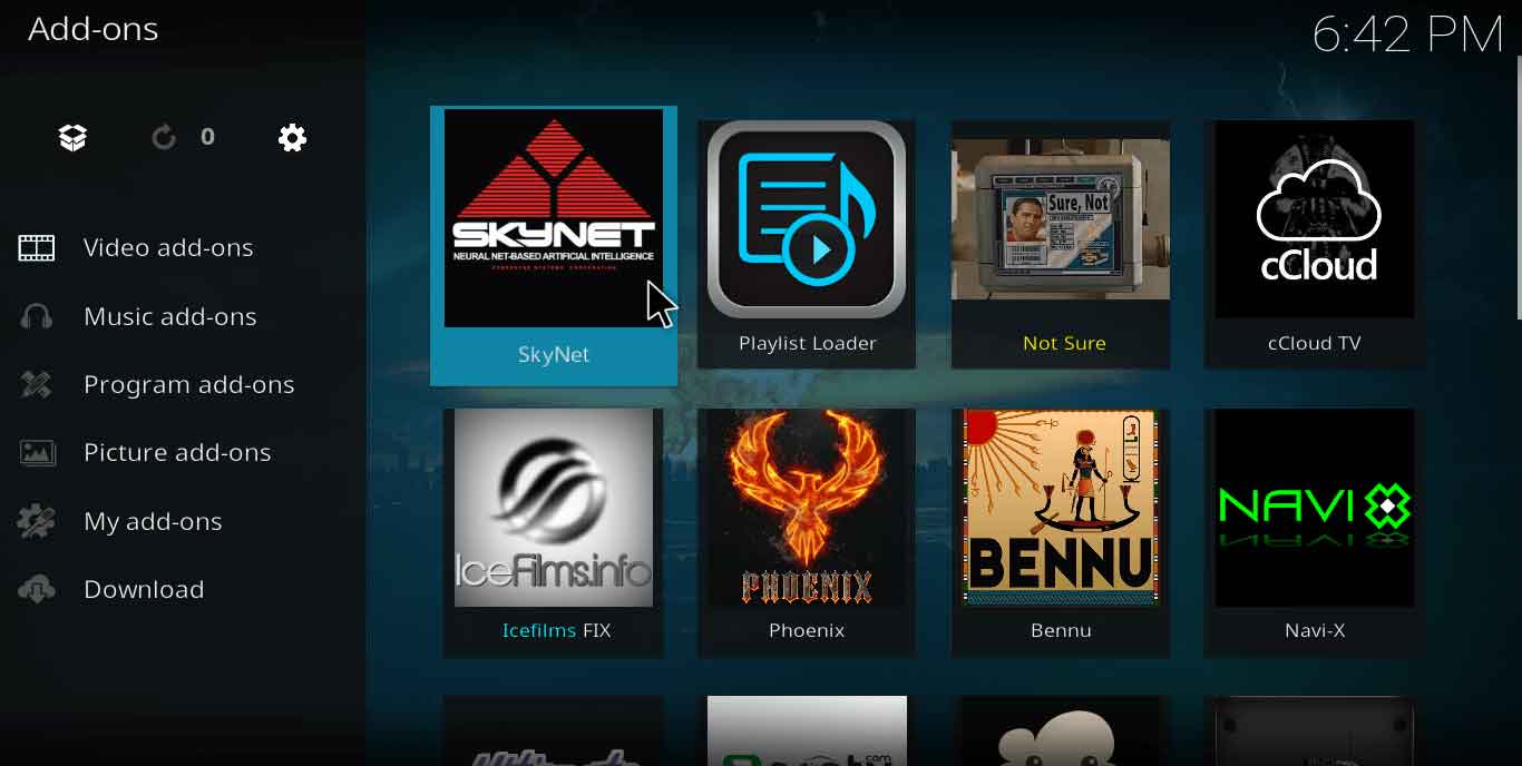 how to install skynet kodi addon on jarvis version 16 or higher