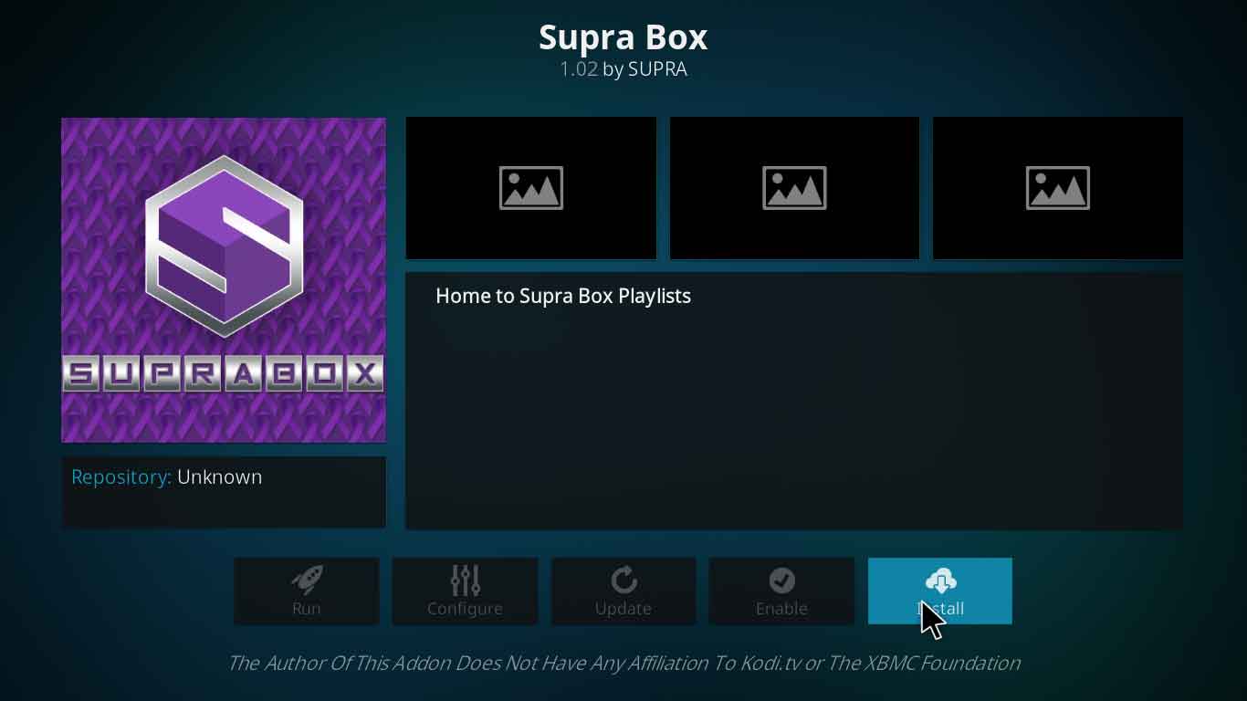 how to install supra box kodi on jarvis version 16 or higher