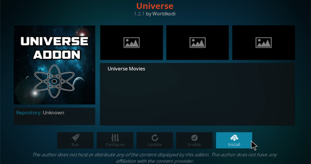 universe kodi